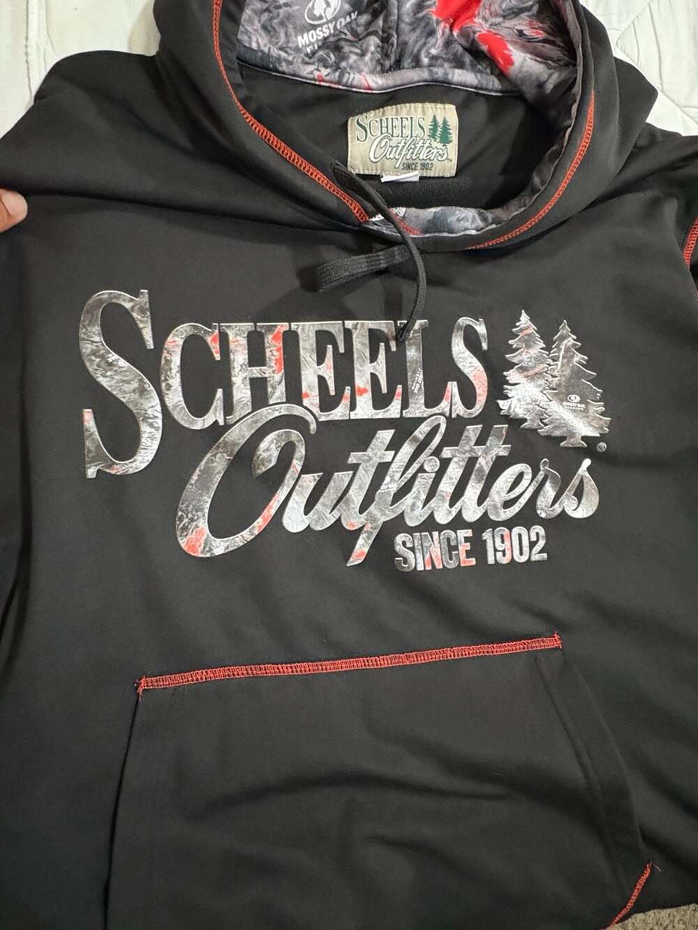 Scheels Outfitters Mossy Oak Camo Logo Performance Hoodie